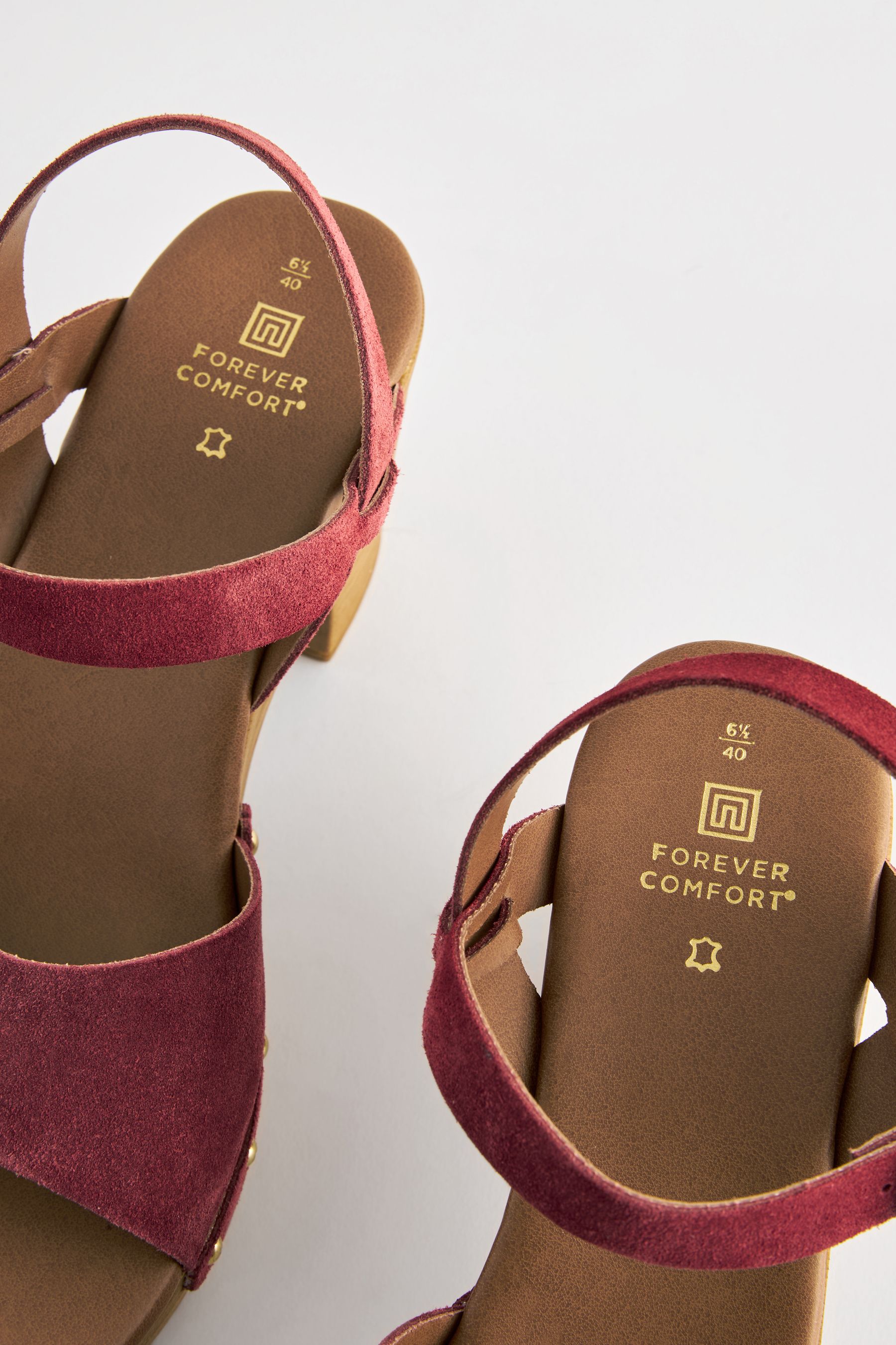 Buy Red Clog Heeled Sandals from Next Luxembourg