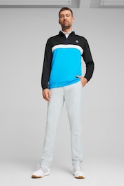 Puma Black Pure Colourblock Golf Quarter-Zip Mens Top - Image 4 of 6