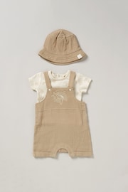 Homegrown Natural Print Dungaree Outfit Set - Image 1 of 5