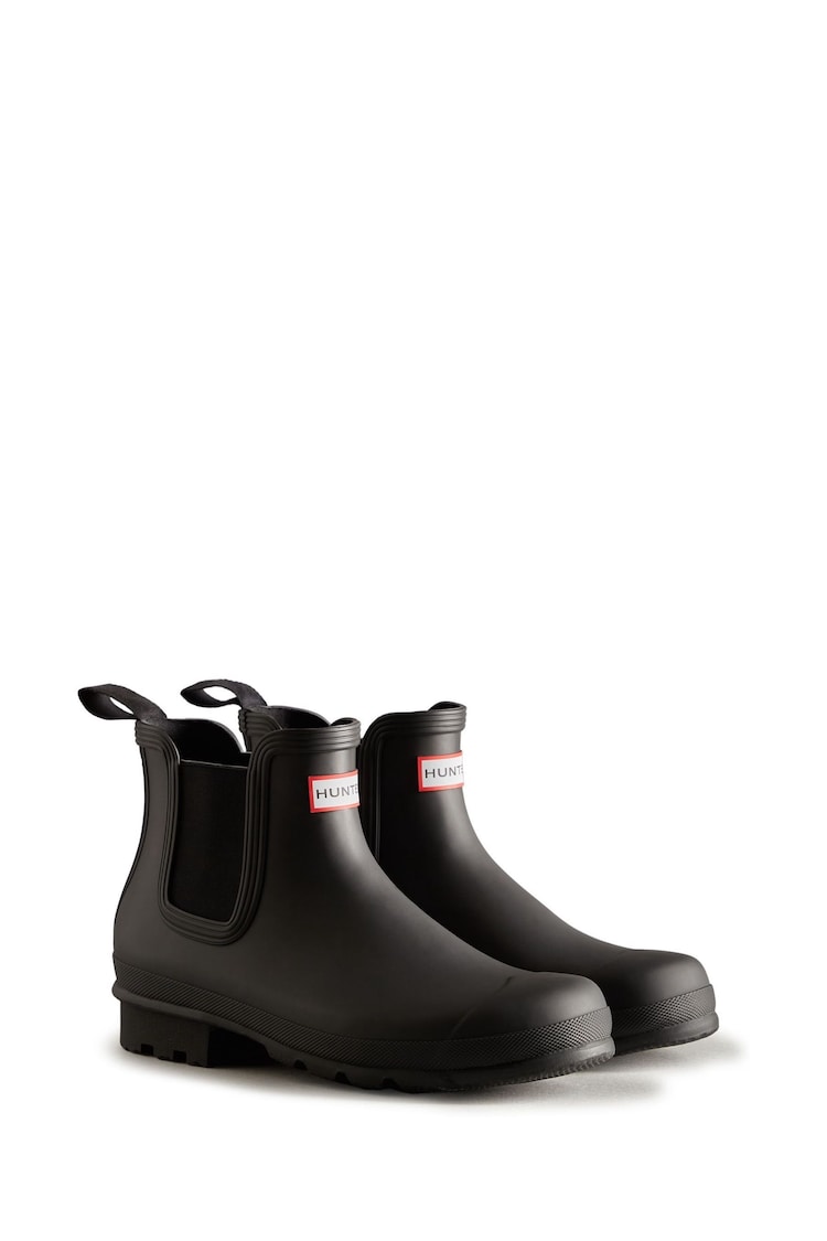 Hunter Mens Original Chelsea Boot Black Wellies - Image 2 of 4