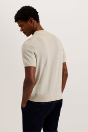 Ted Baker Natural Tiltz Regular Colour Block T-Shirt - Image 2 of 6