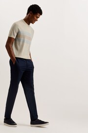 Ted Baker Natural Tiltz Regular Colour Block T-Shirt - Image 3 of 6