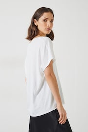 Hush White Danny Deep V-Neck T-Shirt - Image 3 of 5