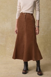 Brown Cord Midi Skirt - Image 2 of 8