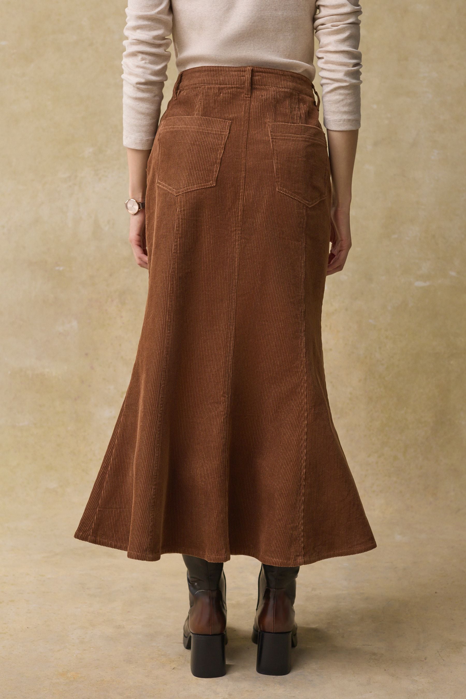 Buy Brown Co ord 100 Cotton Midi Skirt from the Next UK online shop