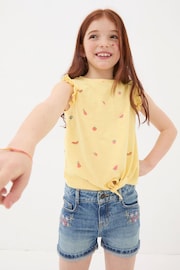 FatFace Yellow Fruit Knot Front T-Shirt - Image 1 of 5