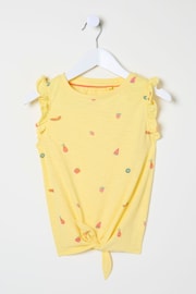 FatFace Yellow Fruit Knot Front T-Shirt - Image 5 of 5