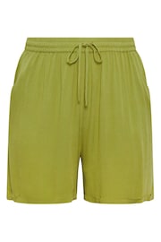 Yours Curve Green Limited Crinkle Co-ord Shorts - Image 6 of 6