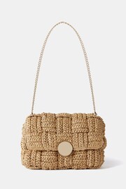 Mint Velvet Cream Straw Cross-Body Bag - Image 3 of 5