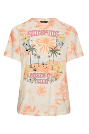 Yours Curve Orange Astrology Print Tie Dye T-Shirt - Image 6 of 6