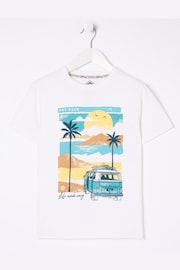FatFace White VW Summer Graphic T-Shirt - Image 4 of 4