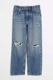 River Island Blue Girls Mid Wash Straight Jeans - Image 1 of 4