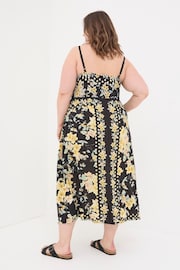 FatFace Black Phoebe Citrus Floral Midi Dress - Image 4 of 7