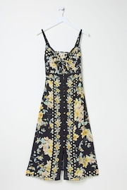 FatFace Black Phoebe Citrus Floral Midi Dress - Image 7 of 7