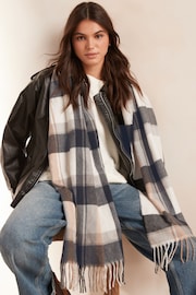 Monochrome Check Midweight Scarf - Image 1 of 5