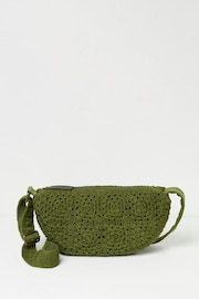 FatFace Green Lettie Macrame Sling Bag - Image 1 of 3
