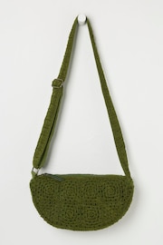 FatFace Green Lettie Macrame Sling Bag - Image 2 of 3