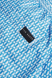 Ted Baker Blue Popov Geometric Swim Shorts - Image 3 of 5