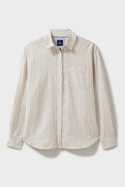 Crew Clothing Company Plain Linen Relaxed Brown Shirt - Image 5 of 5
