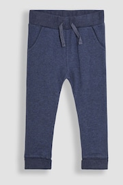 JoJo Maman Bébé Navy Blue & Denim Blue 2-Pack Fitted Joggers - Image 4 of 5