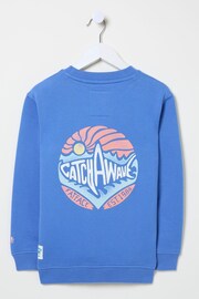 FatFace Blue Shark Crew Sweatshirt - Image 5 of 5