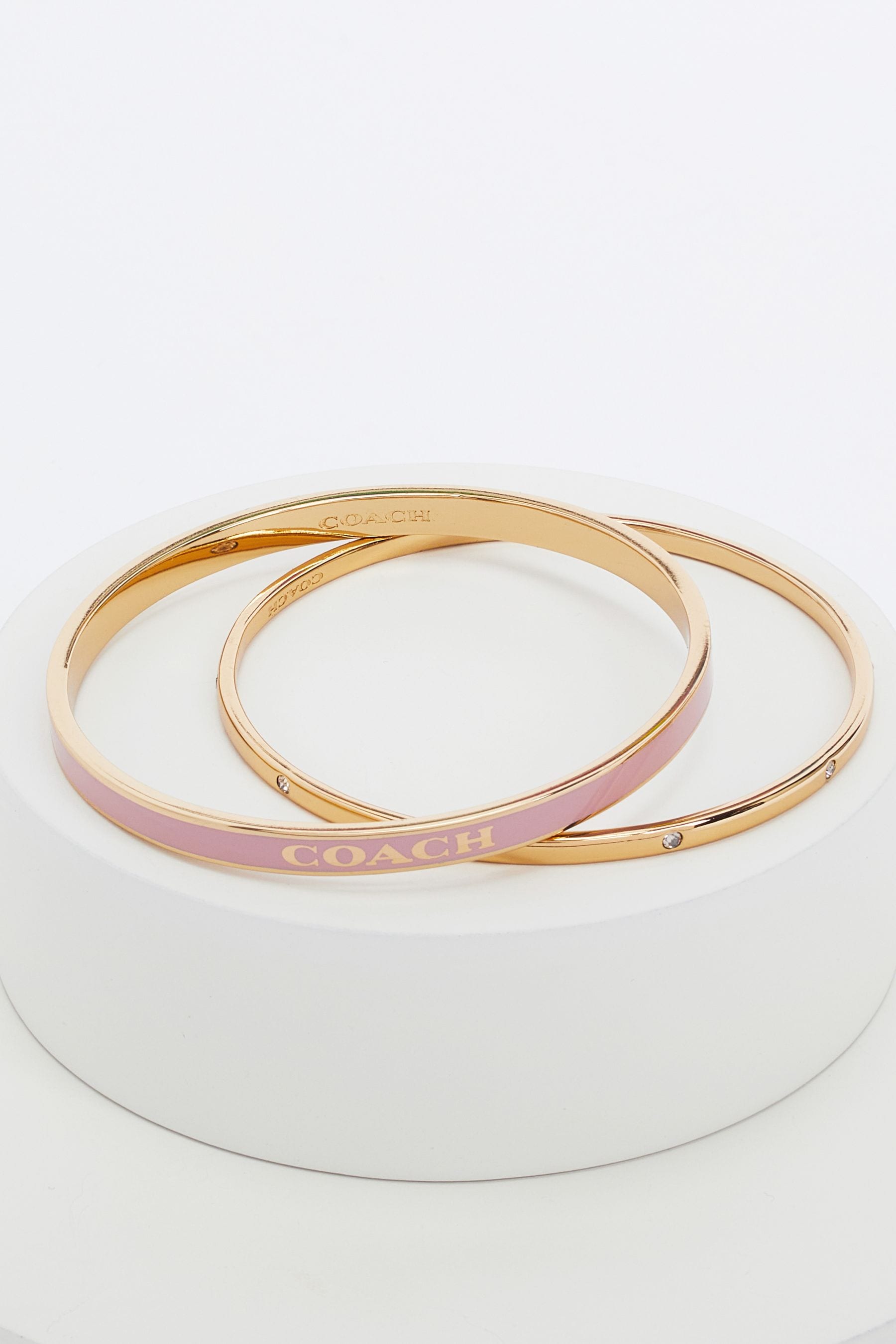 Coach rose gold bangle deals
