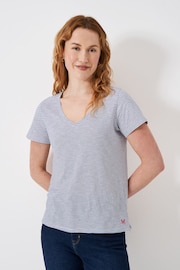 Crew Clothing Perfect V-Neck Slub T-Shirt - Image 1 of 5