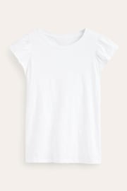 Boden White Cotton Flutter Top - Image 5 of 5