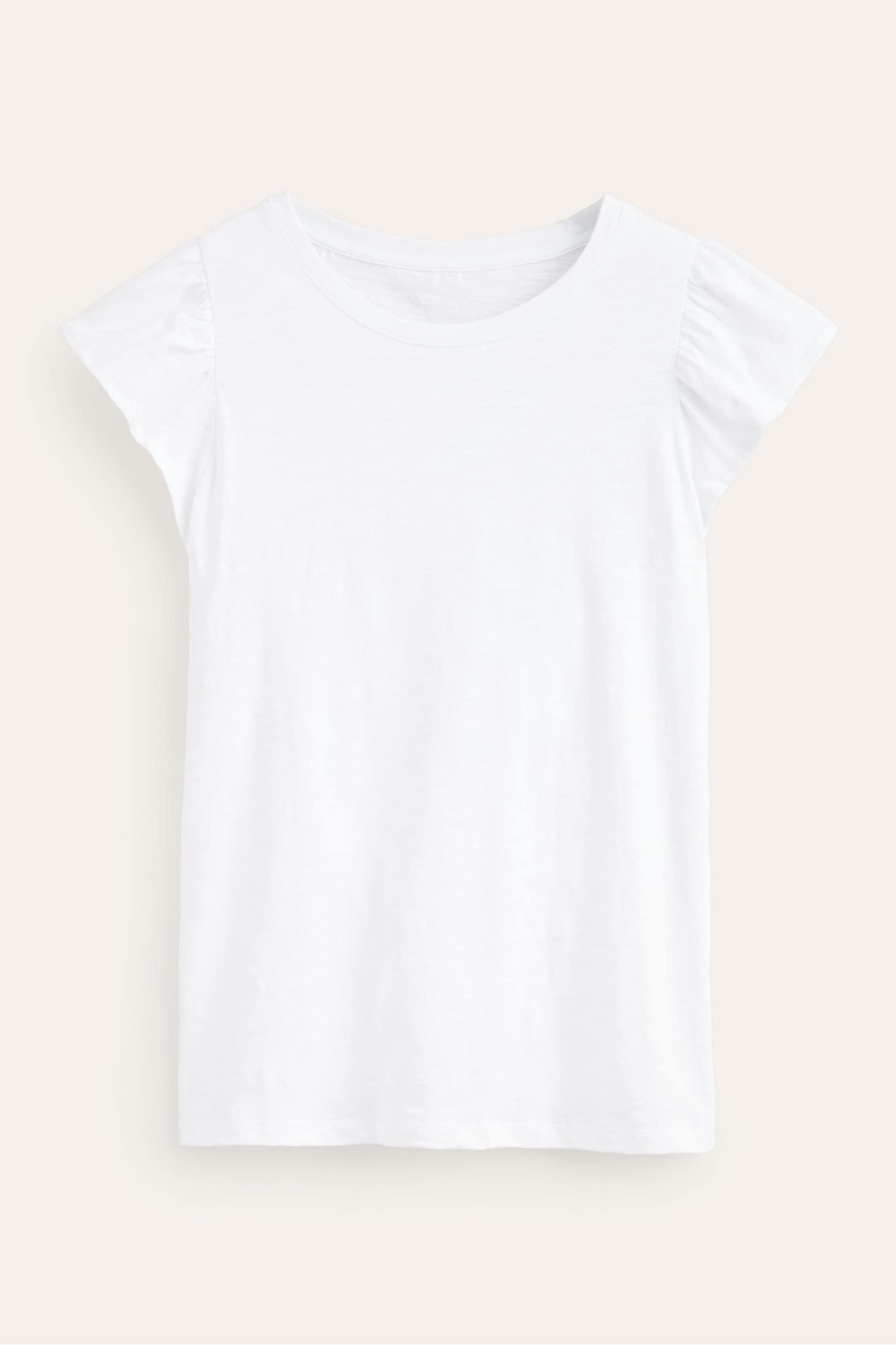 Boden White Cotton Flutter Top - Image 5 of 5
