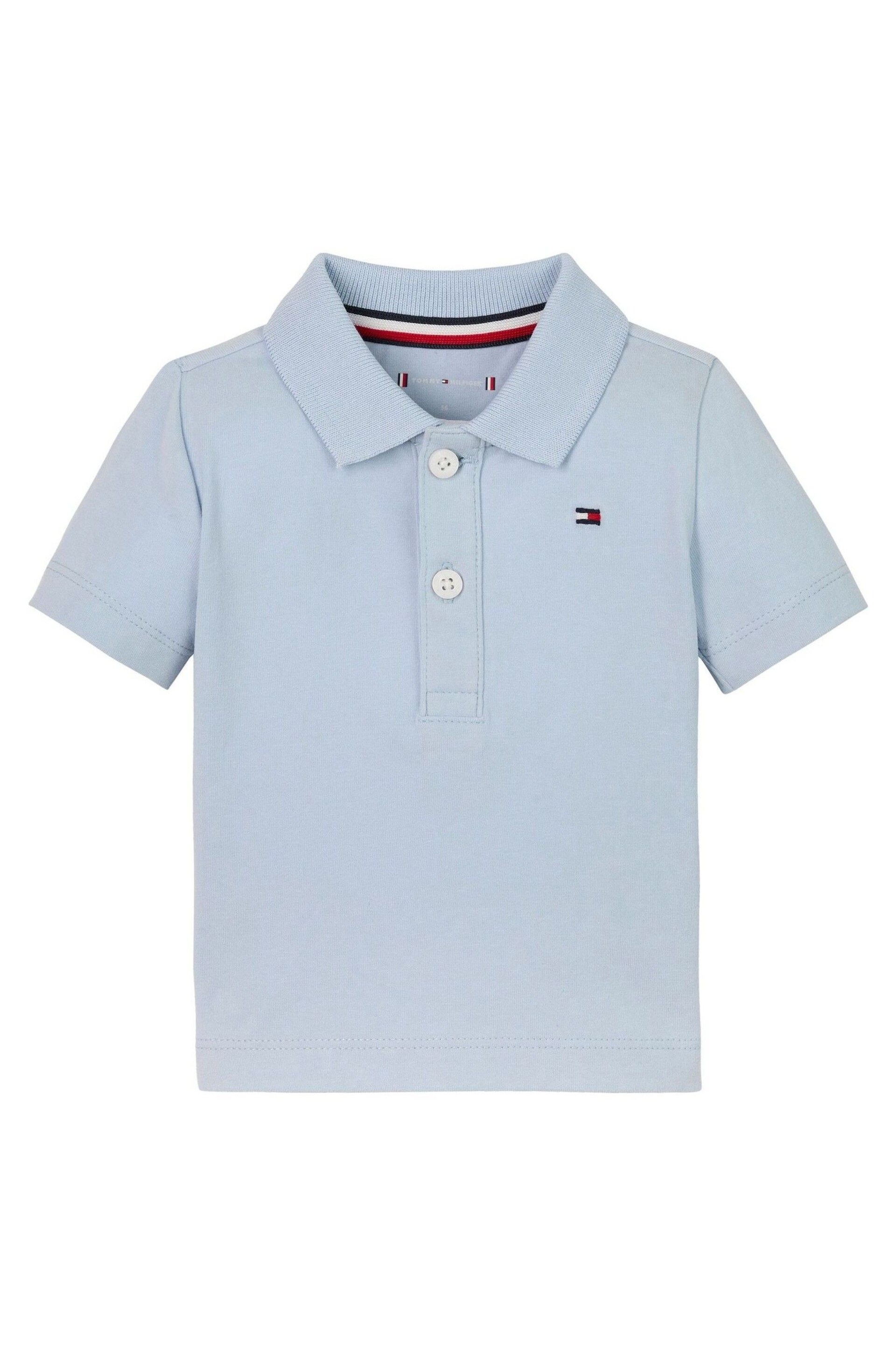 Tommy Hilfiger Baby Blue Flag Polo Top - Image 1 of 2