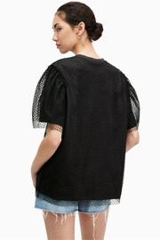 AllSaints Black Rosekis Tommi T-Shirt - Image 5 of 6