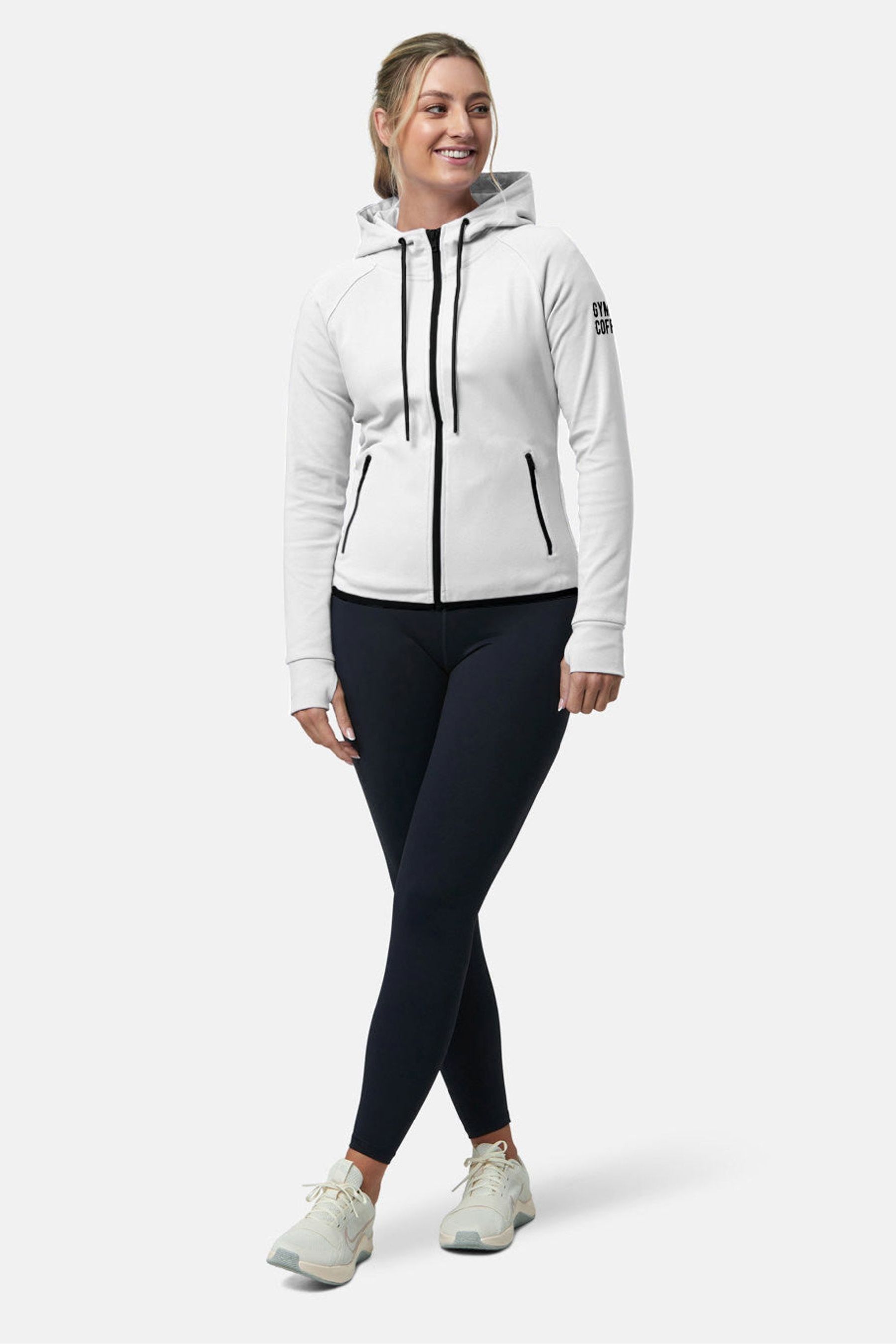 Womens gym zip up hoodie cheap