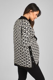 JoJo Maman Bébé Black Maternity And Nursing Geo Turtle Neck Jumper - Image 2 of 4