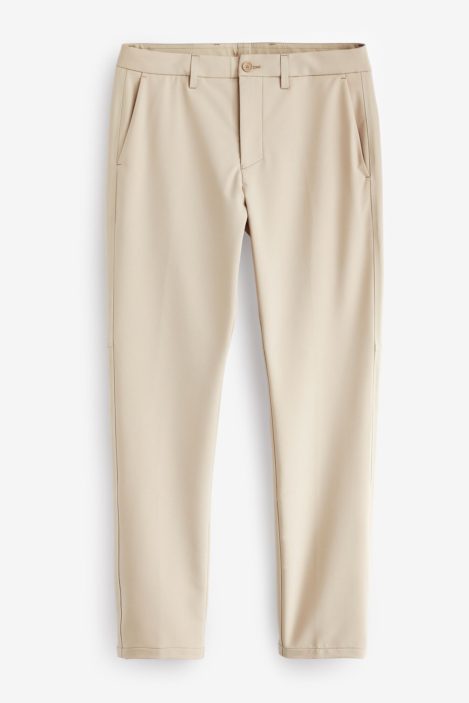 BOSS Cream Slim Fit Stretch Cotton Chino Trousers - Image 5 of 5