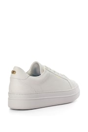 Dune London White Eastern Branded Chunky Cup Sole Trainers - Image 3 of 6