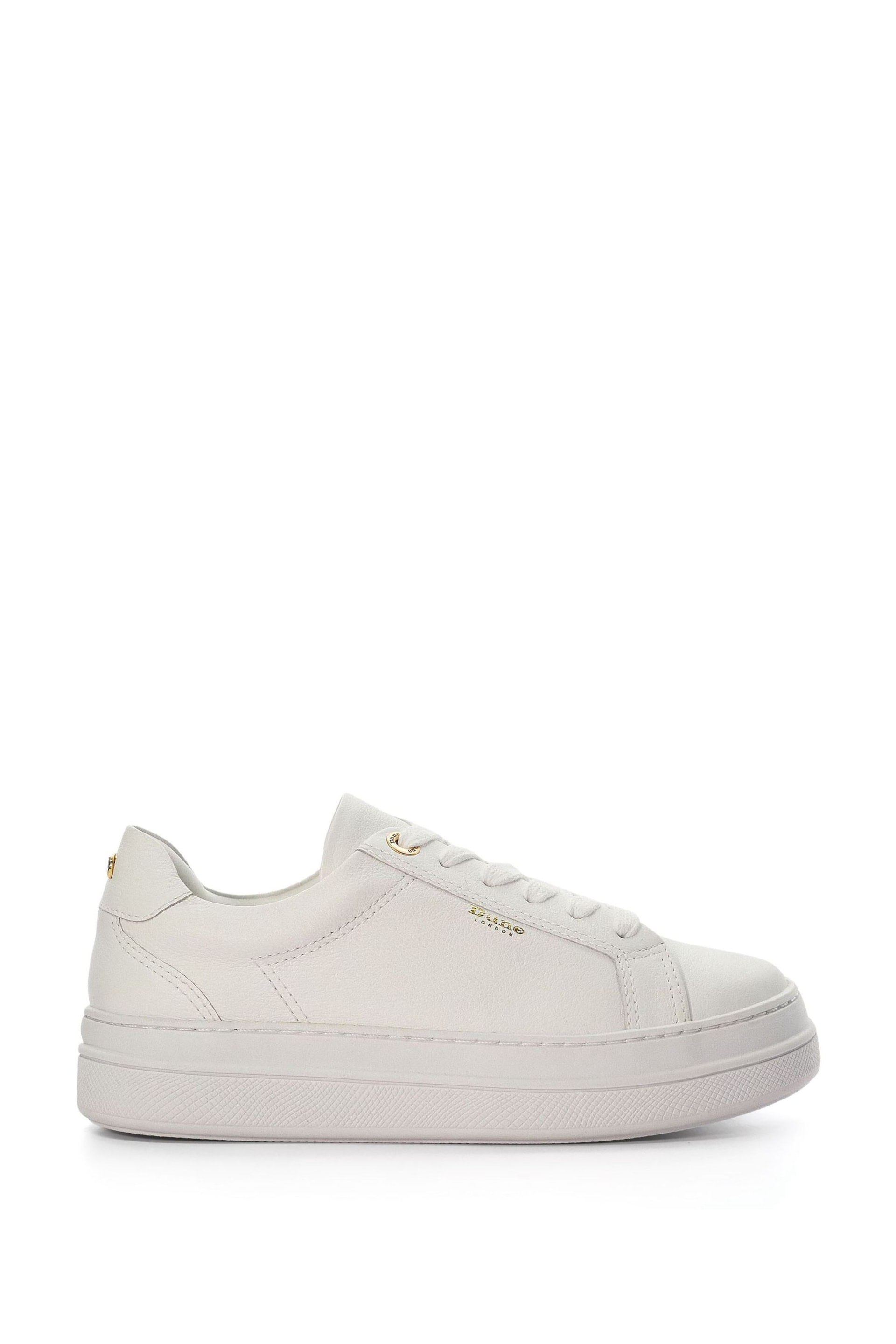 Dune London White Eastern Branded Chunky Cup Sole Trainers - Image 4 of 6