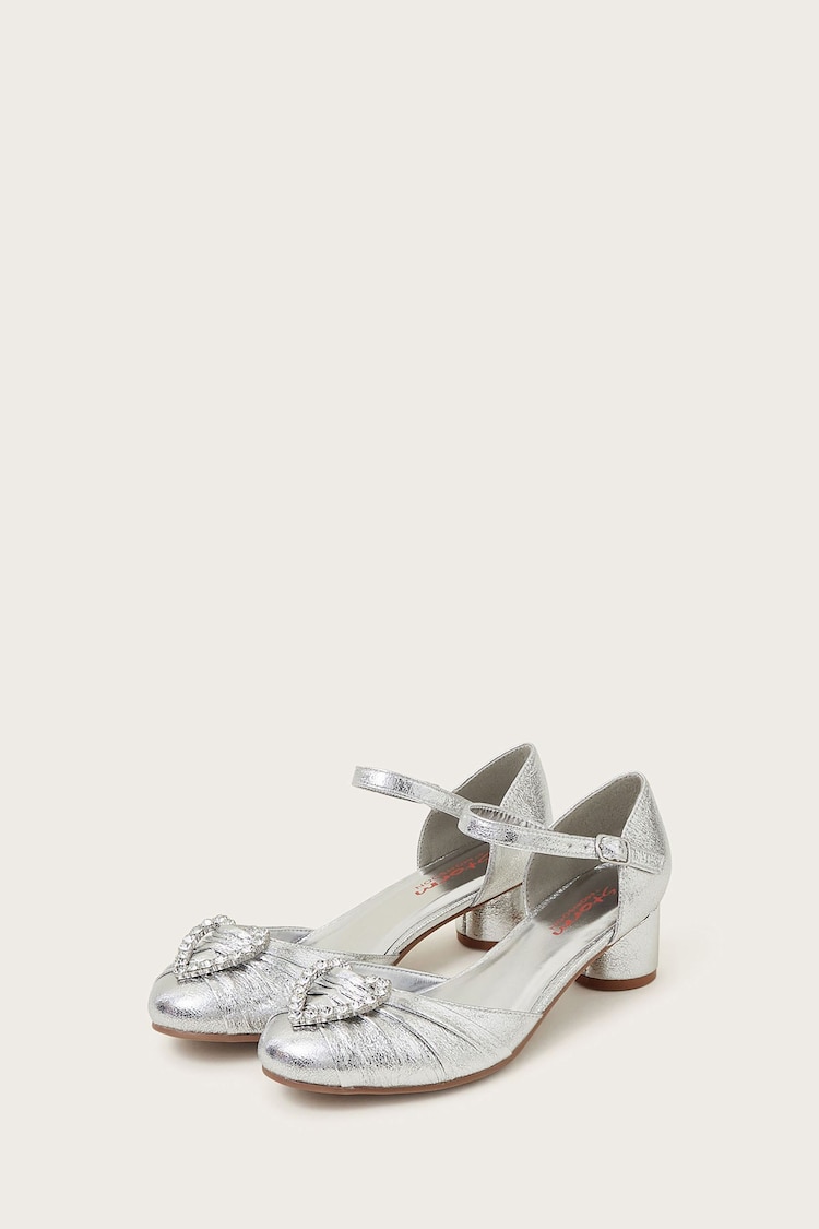 Monsoon Silver Heart Embellished Heels - Image 1 of 3