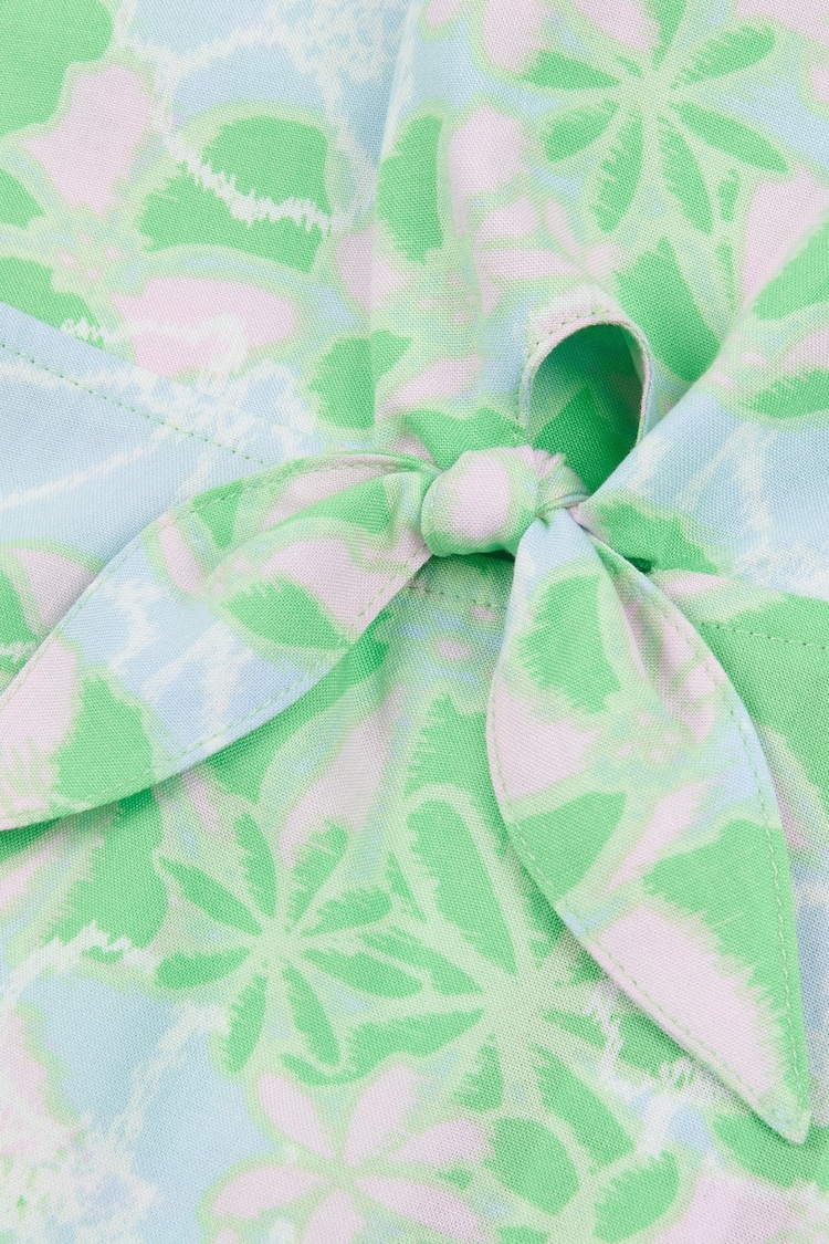 Jack Wills Mini Girls Green Tie Strap Dress - Image 9 of 9