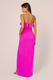 Adrianna Papell Pink Stretch Crepe Column Gown - Image 2 of 6