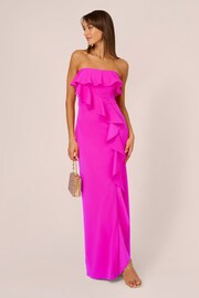 Adrianna Papell Pink Stretch Crepe Column Gown - Image 4 of 6