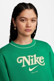 Nike Green Logo Crew Sweat Top - Image 3 of 4