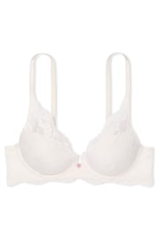 Victoria's Secret Coconut White Lace Half Pad Plunge Bra - Image 3 of 3