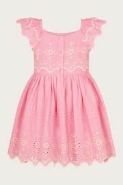 Monsoon Pink Baby Broderie Dress - Image 3 of 4