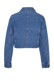 Another Sunday Blue Button Through Cropped Denim Jacket - Image 5 of 6