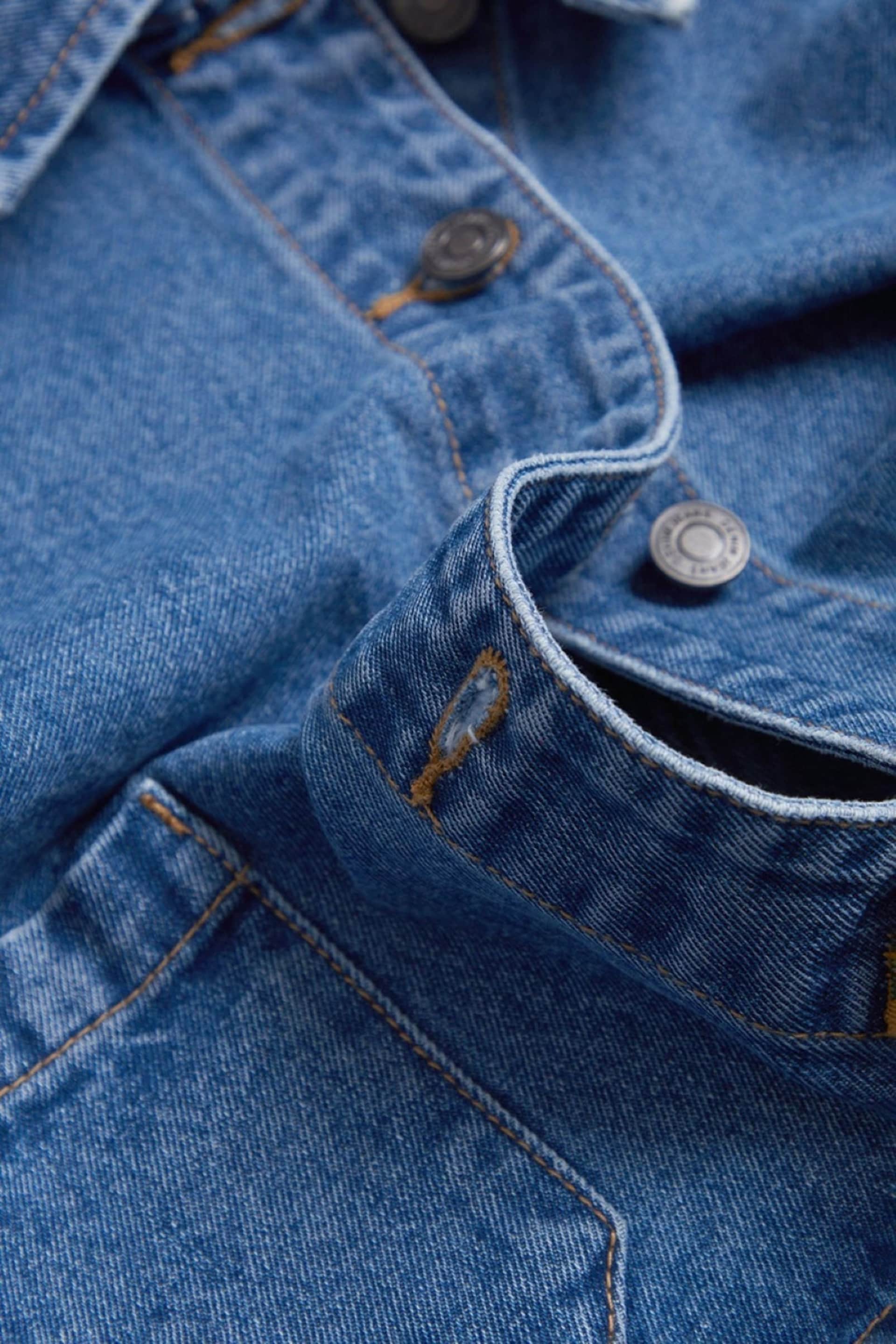 Another Sunday Blue Button Through Cropped Denim Jacket - Image 6 of 6