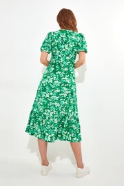 Joe Browns Green Blurred Floral Midi Dress - Image 3 of 4