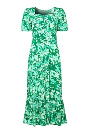 Joe Browns Green Blurred Floral Midi Dress - Image 4 of 4