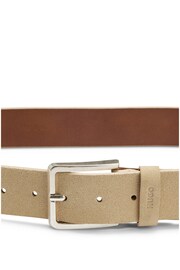 HUGO Natural Suede Textured Leather Belt - Image 2 of 5