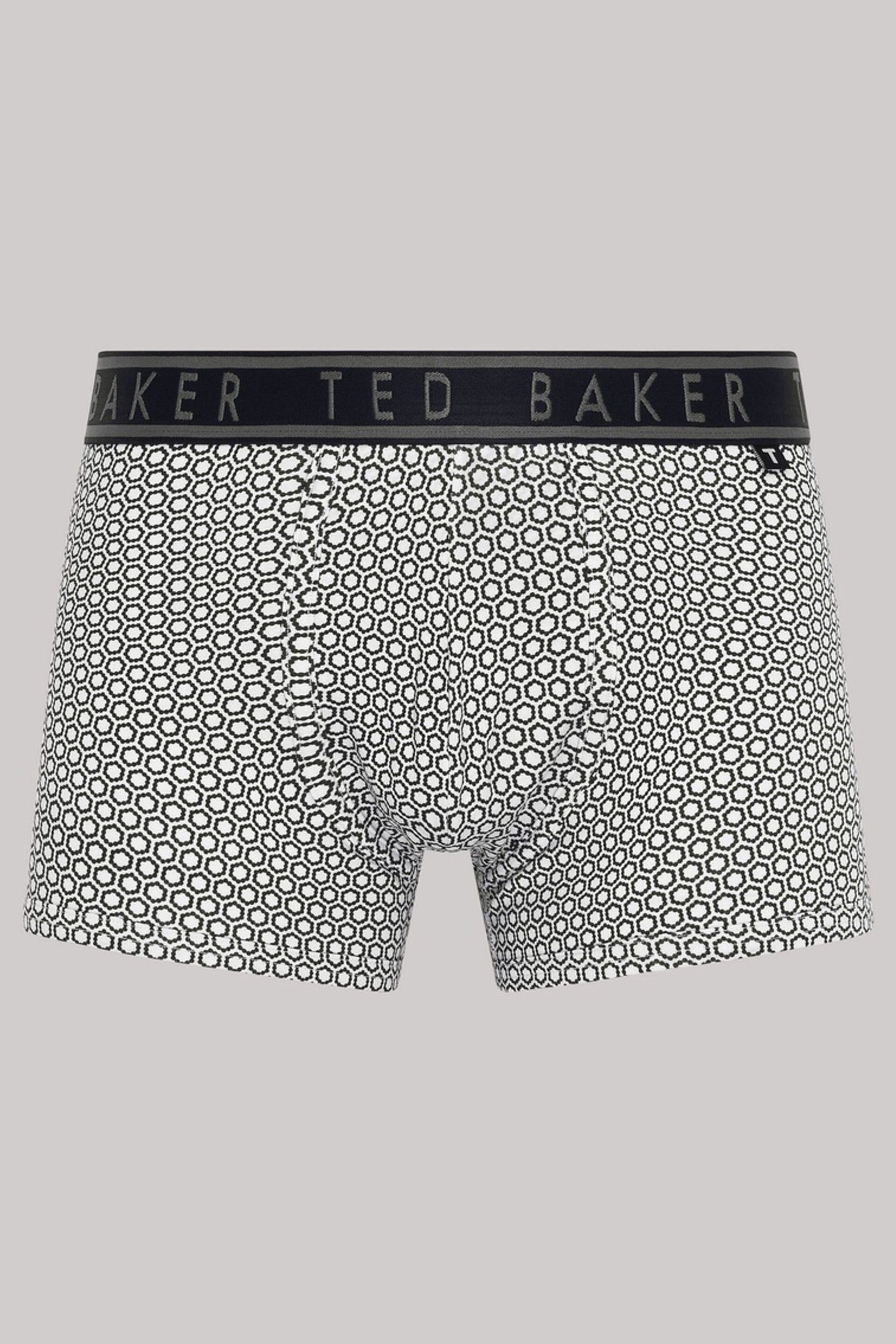 Ted Baker Black Cotton Trunks 3 Pack - Image 4 of 5