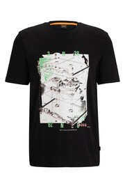 BOSS Black Graphic Print Cotton T-Shirt - Image 5 of 5